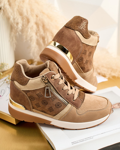 Royalfashion Sportowe sneakersy damskie z ukrytym koturnem Perotta