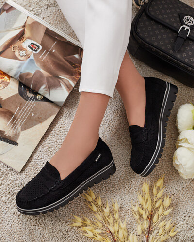 Royalfashion Ażurowe mokasyny damskie Leteller