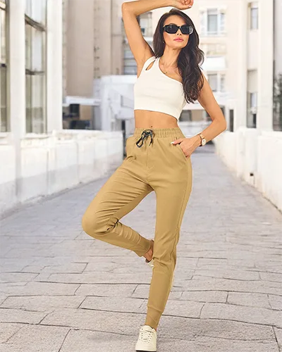 Royalfashion Proste spodnie damskie materiałowe