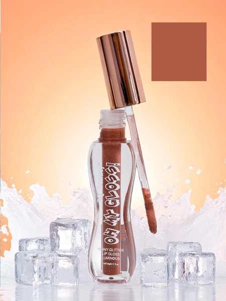 Błyszczyk do ust z brokatem w kolorze Fluffy RoseWood