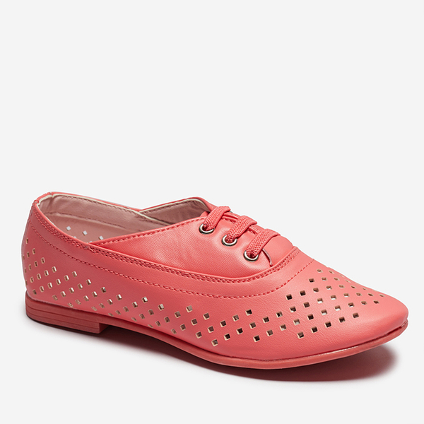 Рожеві дитячі ажурні мокасини Janno- Footwear