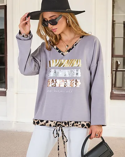 Блузка з принтом Royalfashion