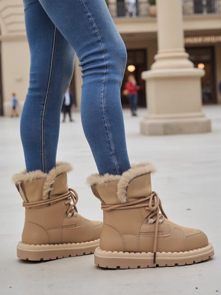 Royalfashion Śniegowce damskie sznurowane Viovi