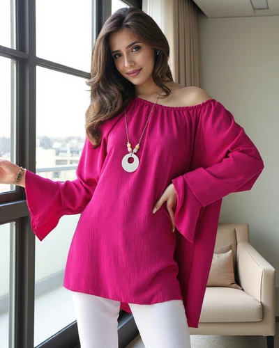 Royalfashion Bluzka damska a'la hiszpanka z falbankami