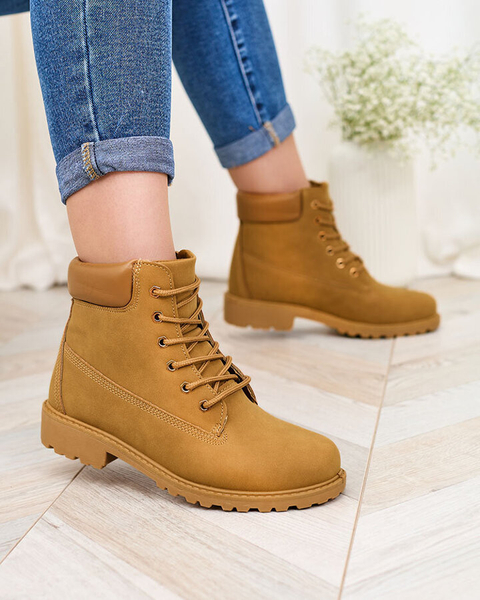 Royalfashion Brązowe trapery damskie Karveliea