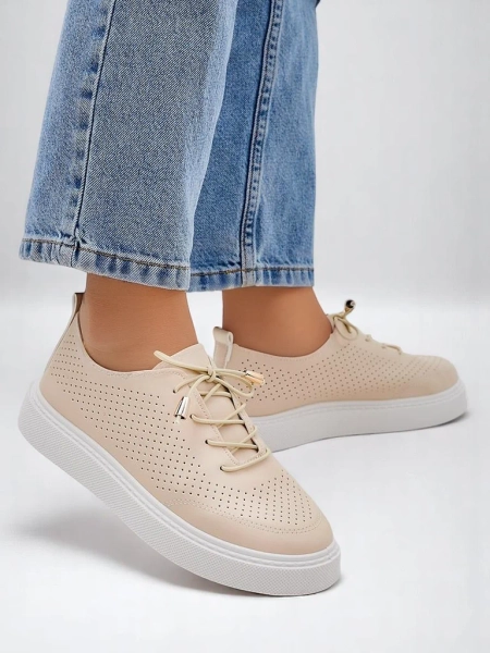 Royalfashion Ażurowe damskie sportowe półbuty sznurowane Vaned