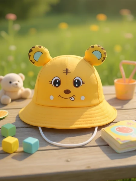 Royalfashion Dziecięcy Kapelusz typu Bucket "Wesołe Naszywki"