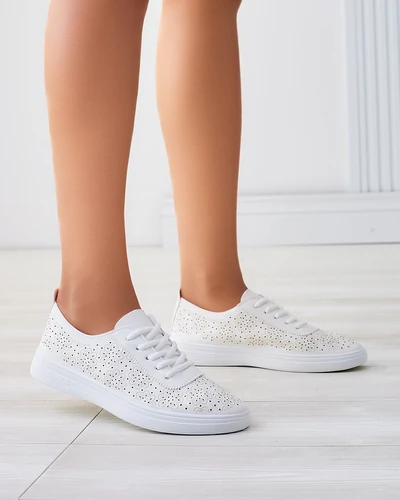 Royalfashion Ażurowe sportowe buty damskie z printem Fennie