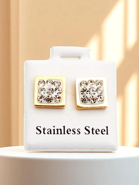 Royalfashion Square жіночі сережки з кубічним цирконієм