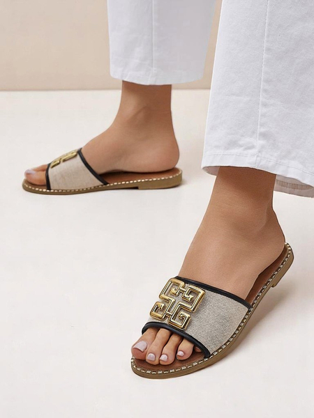 Royalfashion Damskie klapki na płaskiej podeszwie Rorole