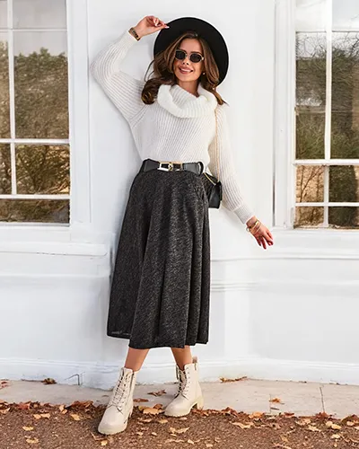 Royalfashion Damska spódnica midi