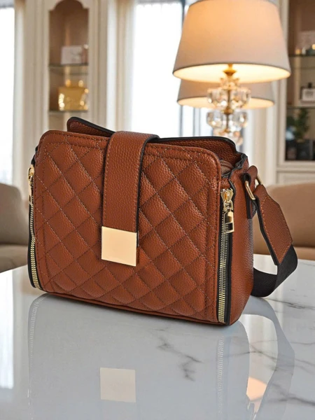 Royalfashion Lakierowana mała damska torebka z eko skóry QuiltMini Bag