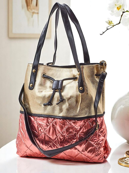 Royalfashion Duża torebka damska Golden Luxe Shopper