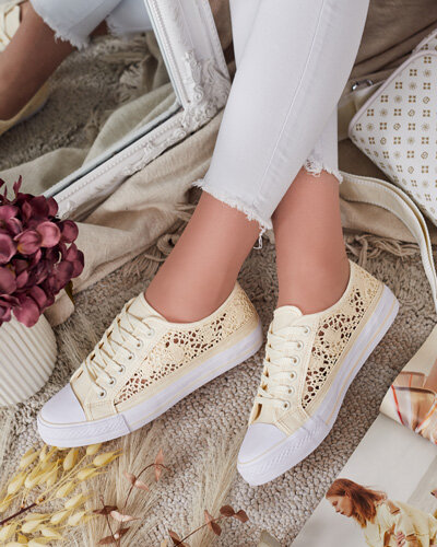 Royalfashion Damskie ażurowe trampki Niz