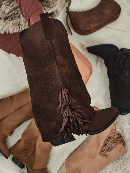 Botki damskie z zabudowaną cholewką Tovris