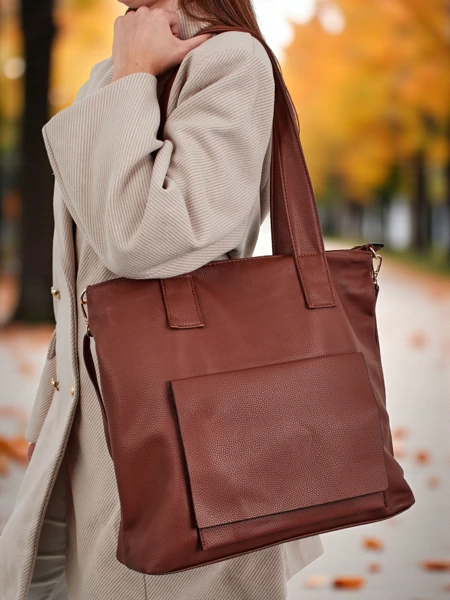 Duża torebka damska eko skórzana shopper Moon Whisper