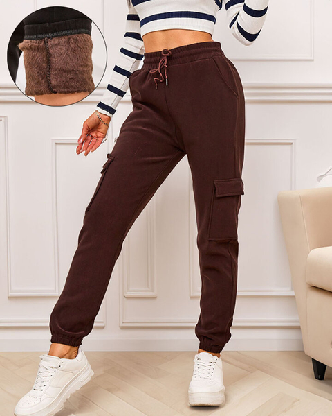 Royalfashion Damskie ocieplane spodnie typu bojówki