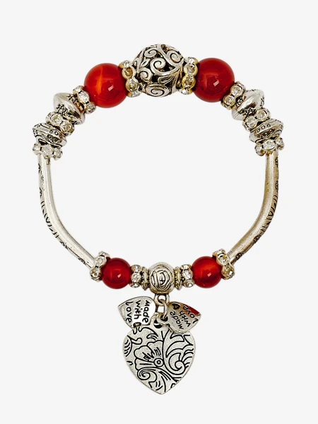 Bransoletka damska z serduszkami Heart Glitz