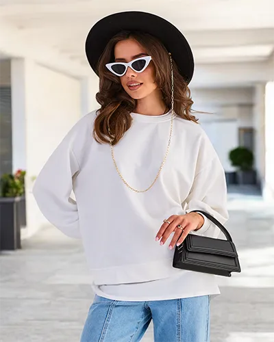 Royalfashion Bawełniana cienka bluza damska