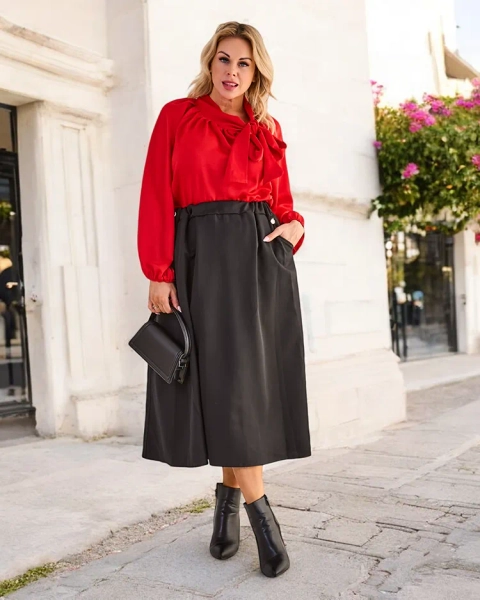 Royalfashion Damska spódnica midi PLUS SIZE