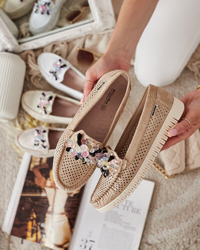 Royalfashion Жіночі ажурні мокасини з бісеру Nasfali