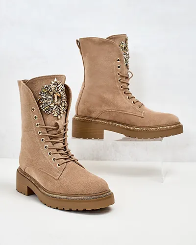 Royalfashion Damskie wysokie botki typu workery Sinno