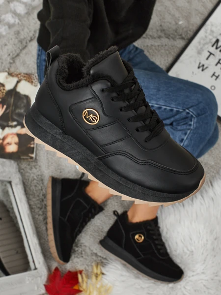 Royalfashion Ocieplane sneakersy damskie z futerkiem Casot