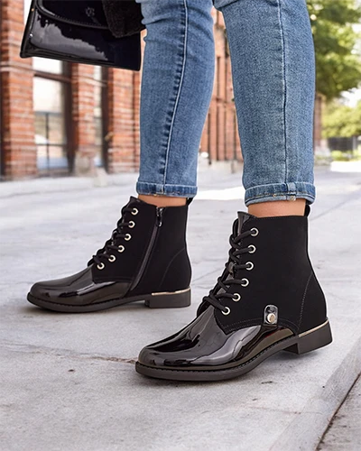 Royalfashion Botki damskie sznurowane Safalle