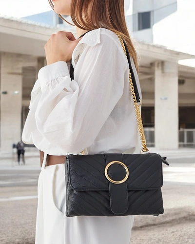 Royalfashion Elegancka pikowana mała damska torebka z eko skóry