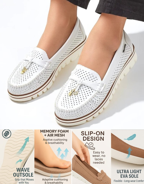 Royalfashion Ażurowe damskie mokasyny Elissas