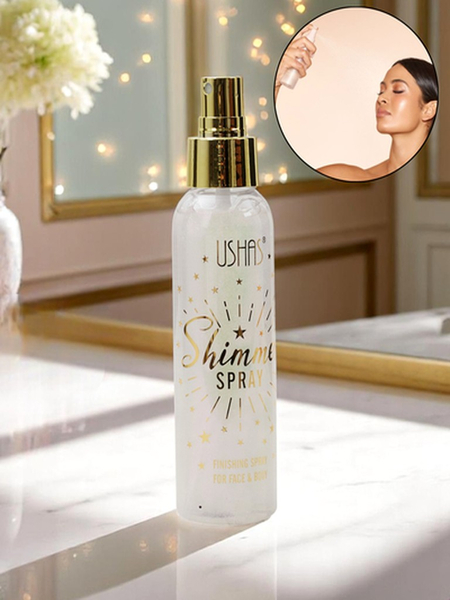 USHAS Summer Spray- Rozświetlacz do twarzy i ciała w płynie Pearl