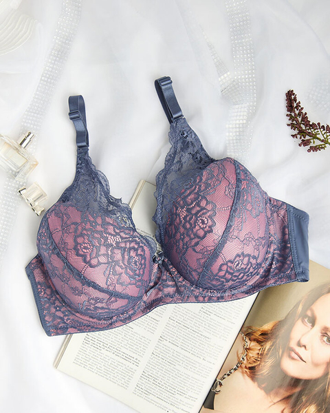 Royalfashion Damski biustonosz zdobiony koronką