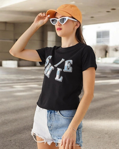 Royalfashion Bawełniana damska bluzka z napisem