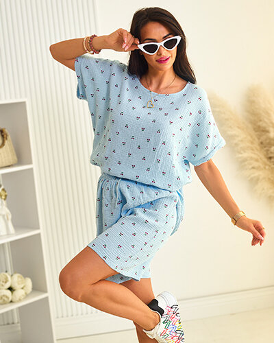 Royalfashion Bawełniany letni damski komplet