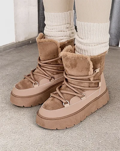 Royalfashion Śniegowce damskie sznurowane Liloz