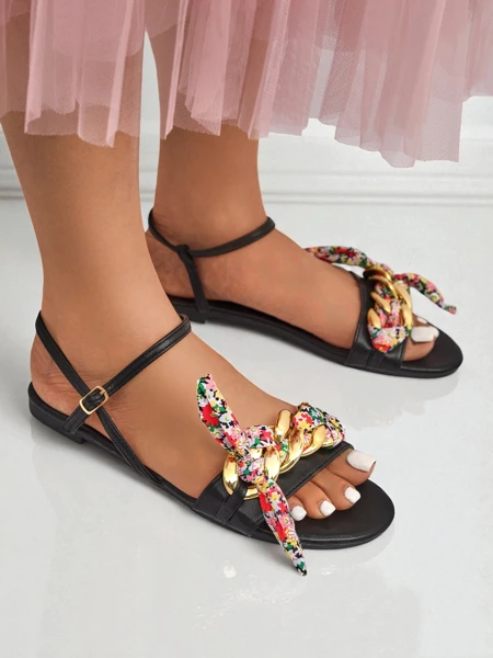 Royalfashion Damskie sandały na płaskiej podeszwie BareLuxe