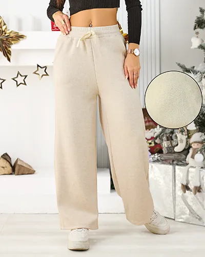 Royalfashion Ocieplane spodnie dresowe damskie