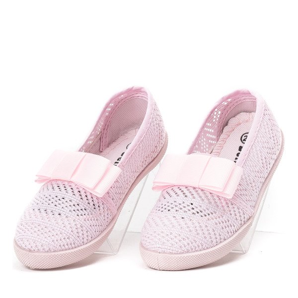 Royalfashion Różowe dziewczęce tenisówki typu slip on Tabbi