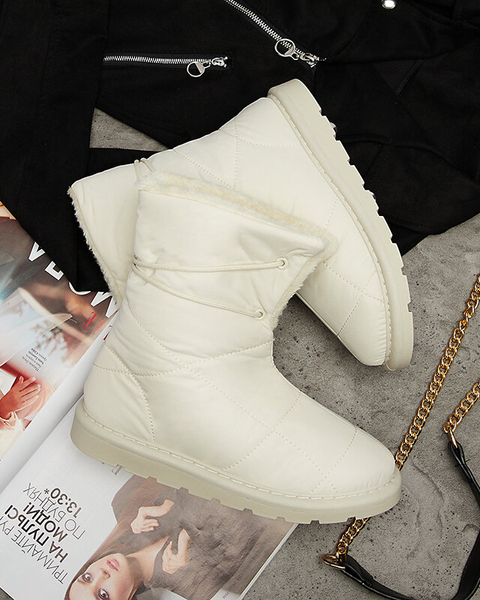 Royalfashion Beżowe damskie buty a'la śniegowce Amirfu