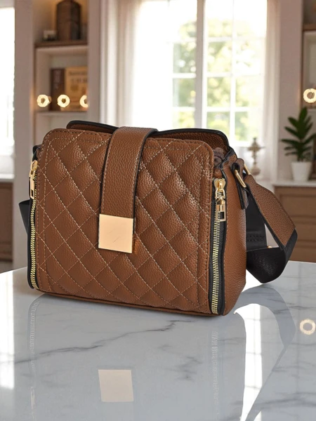 Royalfashion Lakierowana mała damska torebka z eko skóry QuiltMini Bag