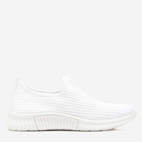 Białe damskie wsuwane buty sportowe Banila - Obuwie