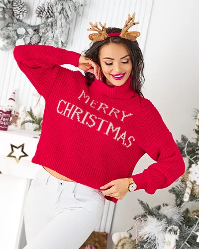 Royalfashion Damski świąteczny sweter