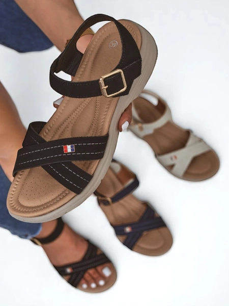 Royalfashion Damskie sandały na płaskim obcasie Nirras