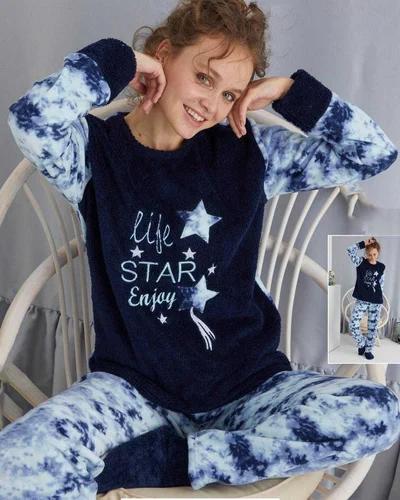 Royalfashion Piżama damska a'la polarowa Life Star Enjoy