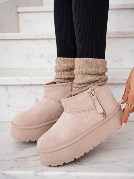 Royalfashion Buty a'la śniegowce damskie na platformie Delgadi