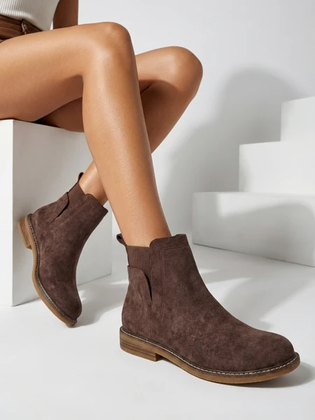 Damskie botki a'la sztyblety z eko-zamszu Veysi