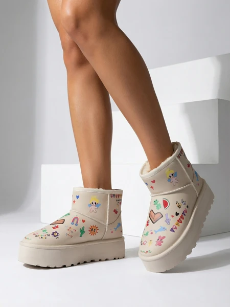 Śniegowce damskie na Grubej Podeszwie Lemuria Furrini