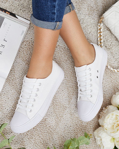 Royalfashion Damskie klasyczne sznurowane trampki Ogisea