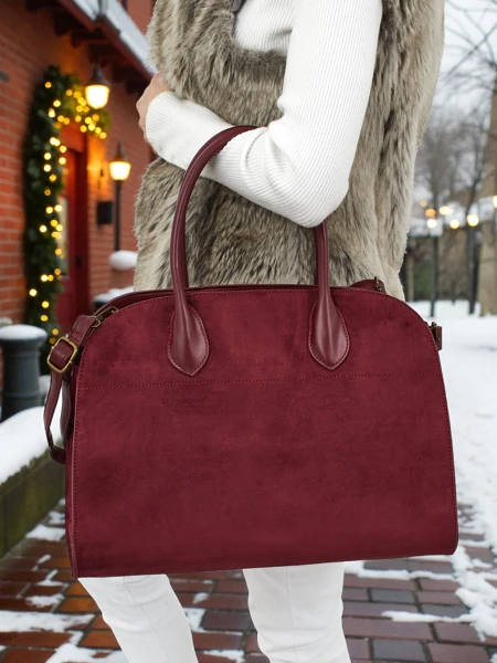 Torebka damska shopper eko zamszowa Dorelle