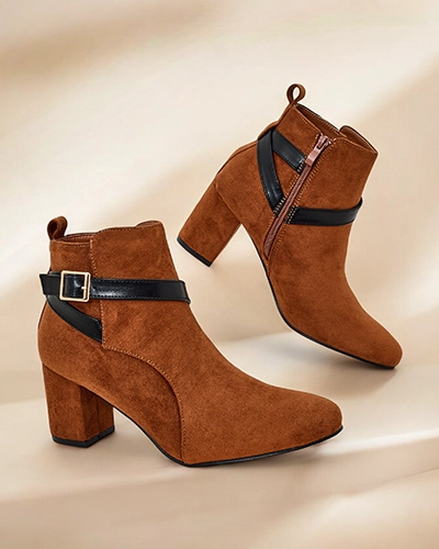 Royalfashion Damskie botki na słupku Eloron